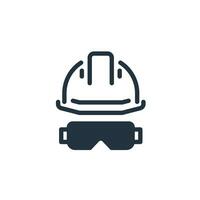 Worker helmet icon in trendy flat style isolated on white background. Worker helmet vector symbol, safety for web and mobile design.