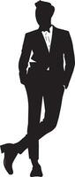 Stylish man vector silhouette illustration