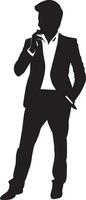 Stylish man vector silhouette illustration