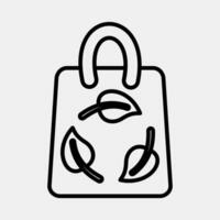 Icon eco bag. Ecology and environment elements. Icons in line style. Good for prints, posters, logo, infographics, etc. vector