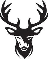 Deer Face Vector silhouette illustration black color