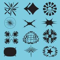 PriAbstract graphic elements futuristic icon. Brutalist abstract geometric shapes. Y2K Vectornt vector