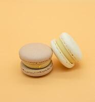 Macaroon on a light background. photo