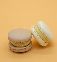 Macaroon on a light background. photo