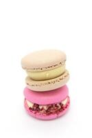 Macaroons on a white background. photo