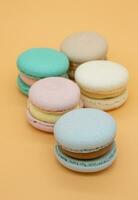 Macaroons on a light background. photo