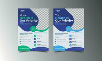 Corporate Business Flyer poster pamphlet brochure cover design layout background, two colors scheme, vector template in A4 size - Vector