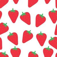 strawberry pattern red ,cartoon seamless background, vector illustration, wallpaper, textiles, bag, garment, fashion design