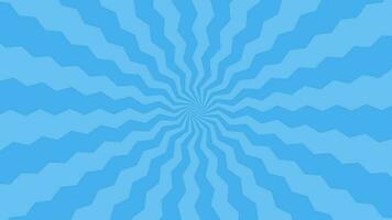 Simple flat blue curl Light Sun burst looping animation background video