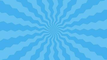 Simple flat blue curl Light Sun burst looping animation background video