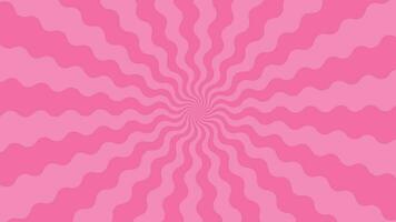 Simple flat pink curl Light Sun burst looping animation background video