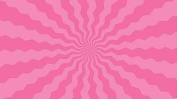 Simple flat pink zigzag Light Sun burst looping animation background video