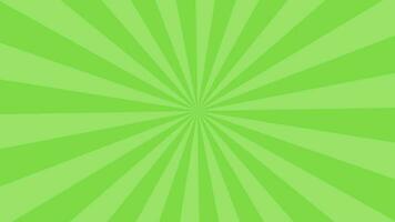 Simple flat green Light Sun burst looping animation background video