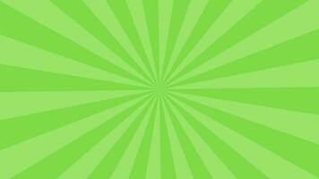 Simple flat green Light Sun burst looping animation background video