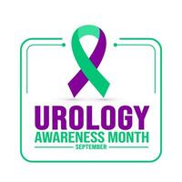 September is Urology Awareness Month background template. Holiday concept. background, banner, placard, card, and poster design template with text inscription and standard color. vector illustration.