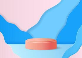 Abstract Minimal Scene with Podium Platform Stage Product. Vector