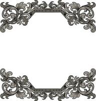 Luxury Frame Ornament Wedding Decoration vector