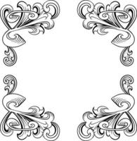 Luxury Frame Ornament Wedding Decoration vector