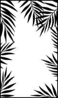 hand-drawn blank monochrome foliage background vector