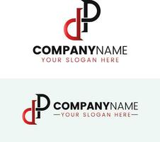 Creative monogram letter dp logo design vector