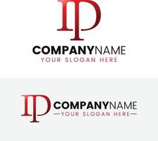 Creative monogram letter dp logo design vector