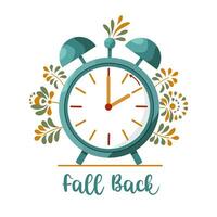 otoño atrás, oportunidad tu relojes vector