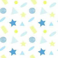 shapes pattern, star, circle, triangle, oval, rectangle vector