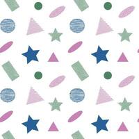 shapes pattern, star, circle, triangle, oval, rectangle vector