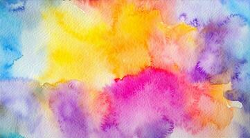 Abstract colorful watercolor background photo