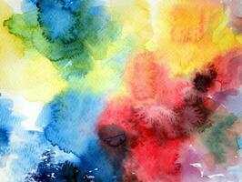 Abstract colorful watercolor background photo