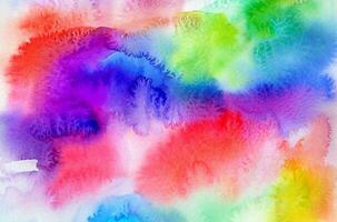 Abstract colorful watercolor for background photo