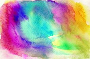 Abstract colorful watercolor for background photo