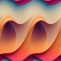 AI generate fluid Gradient dynamic wavy abstract background photo