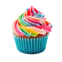 Colorful cupcake isolated png