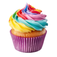 Colorful cupcake isolated png