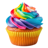 Colorful cupcake isolated png