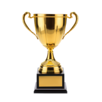 Champion award gold cup isolated png