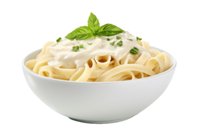 bol de fettucini Alfredo isolé png