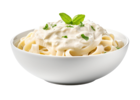 bol de fettucini Alfredo isolé png