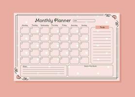 Printable Weekly planner templates to customize vector