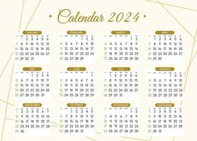 calendario 2024 - todas meses - nacional vacaciones. calendario conmemorativo fechas y Días festivos vector