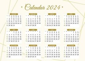 Calendar 2024 - All months -  National Holidays. Calendar commemorative dates and holidays vector