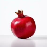 Ripe of pomegranate fruit isolated photo