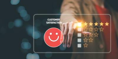 Customer review satisfaction feedback survey concept ,consumers opinion ,rate and review them online ,excellent survey ,Services and Products and Customer Engagement ,Quality Assessment photo