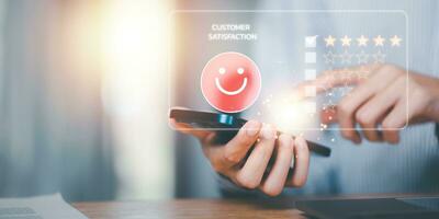 Customer review satisfaction feedback survey concept ,consumers opinion ,rate and review them online ,excellent survey ,Services and Products and Customer Engagement ,Quality Assessment photo