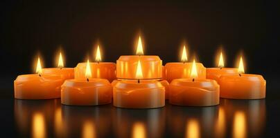 Candles in dark background photo