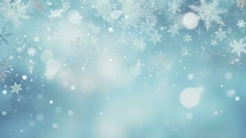 Winter natural background with snowflakes photo