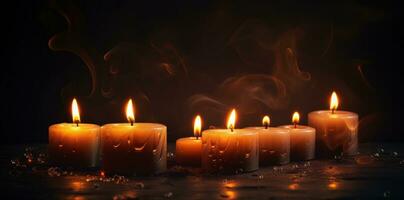 Candles in dark background photo