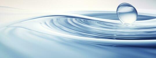 Abstract blue wave background photo