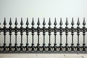 Wrought iron fence - AI Generative photo
